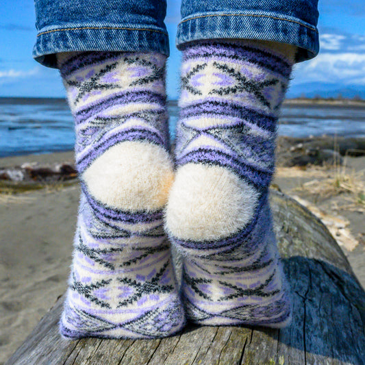 Malta Lavender - Ultra Soft Crew Socks | Wool & Bamboo