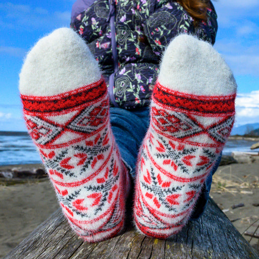 Malta Scarlet - Ultra Soft Crew Socks | Wool & Bamboo