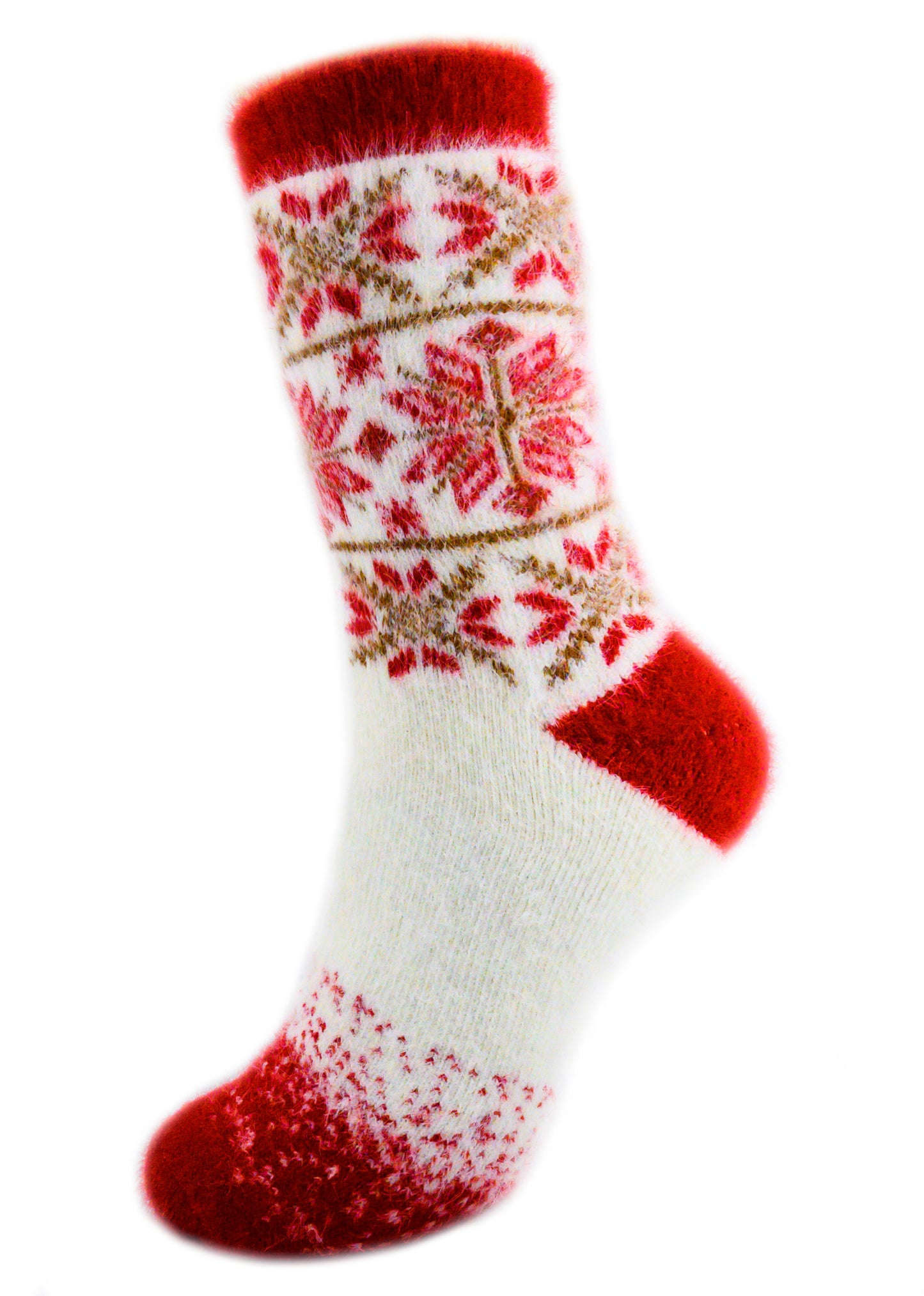 Nix Red - Ultra Soft Crew Socks | Wool & Bamboo