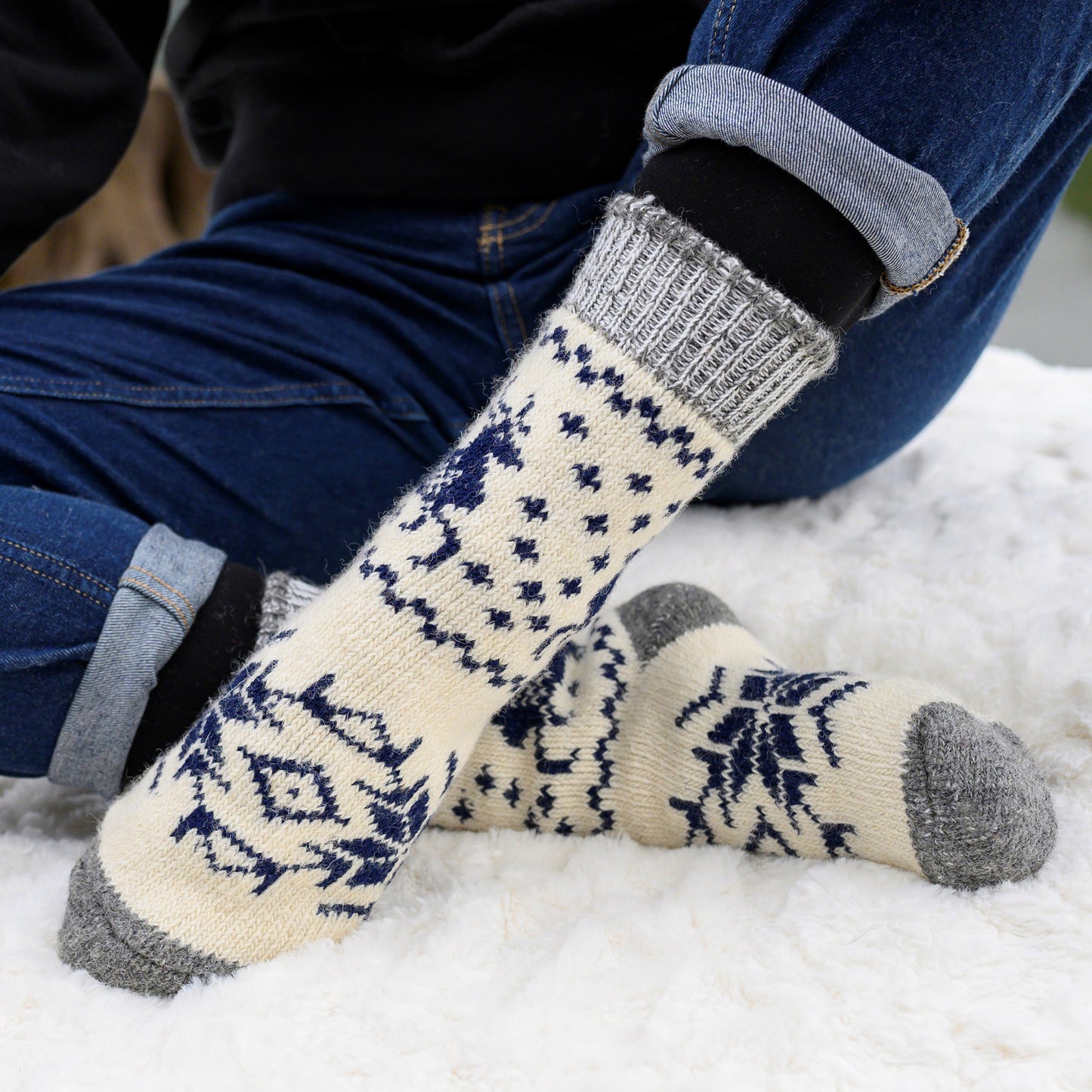 Blanca - Warm Dry-Foot Crew Socks | Pure Wool