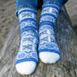 Malta Blue - Ultra Soft Crew Socks | Wool & Bamboo