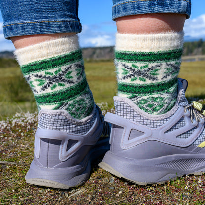 Malta Forest Green - Ultra Soft Crew Socks | Wool & Bamboo