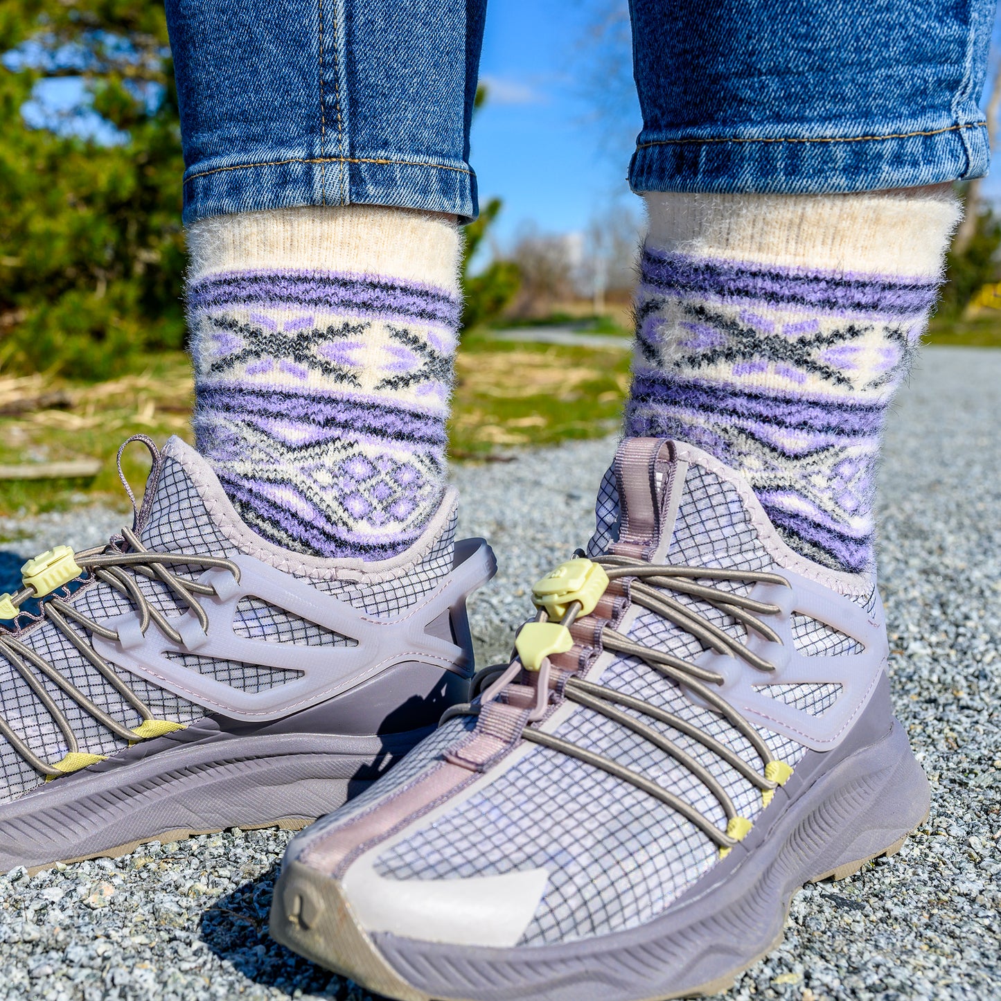 Malta Lavender - Ultra Soft Crew Socks | Wool & Bamboo