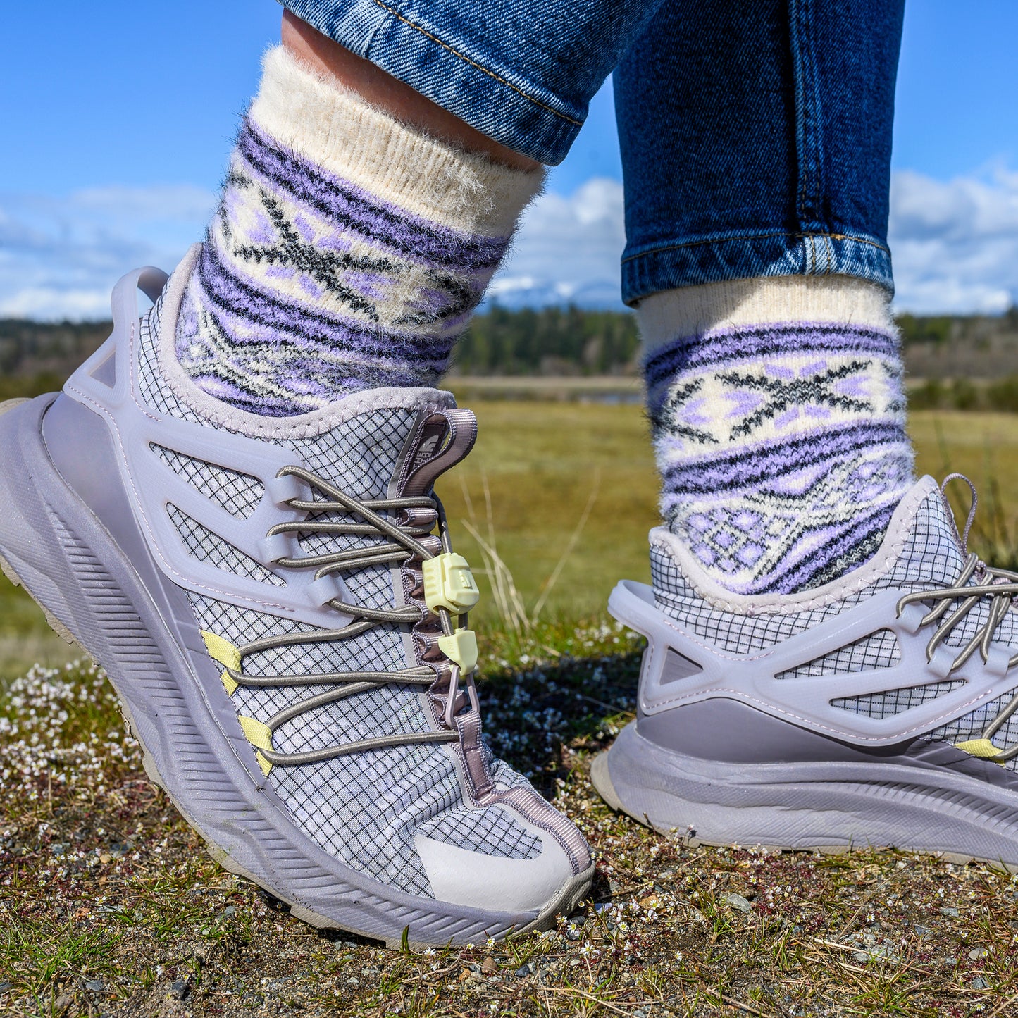 Malta Lavender - Ultra Soft Crew Socks | Wool & Bamboo