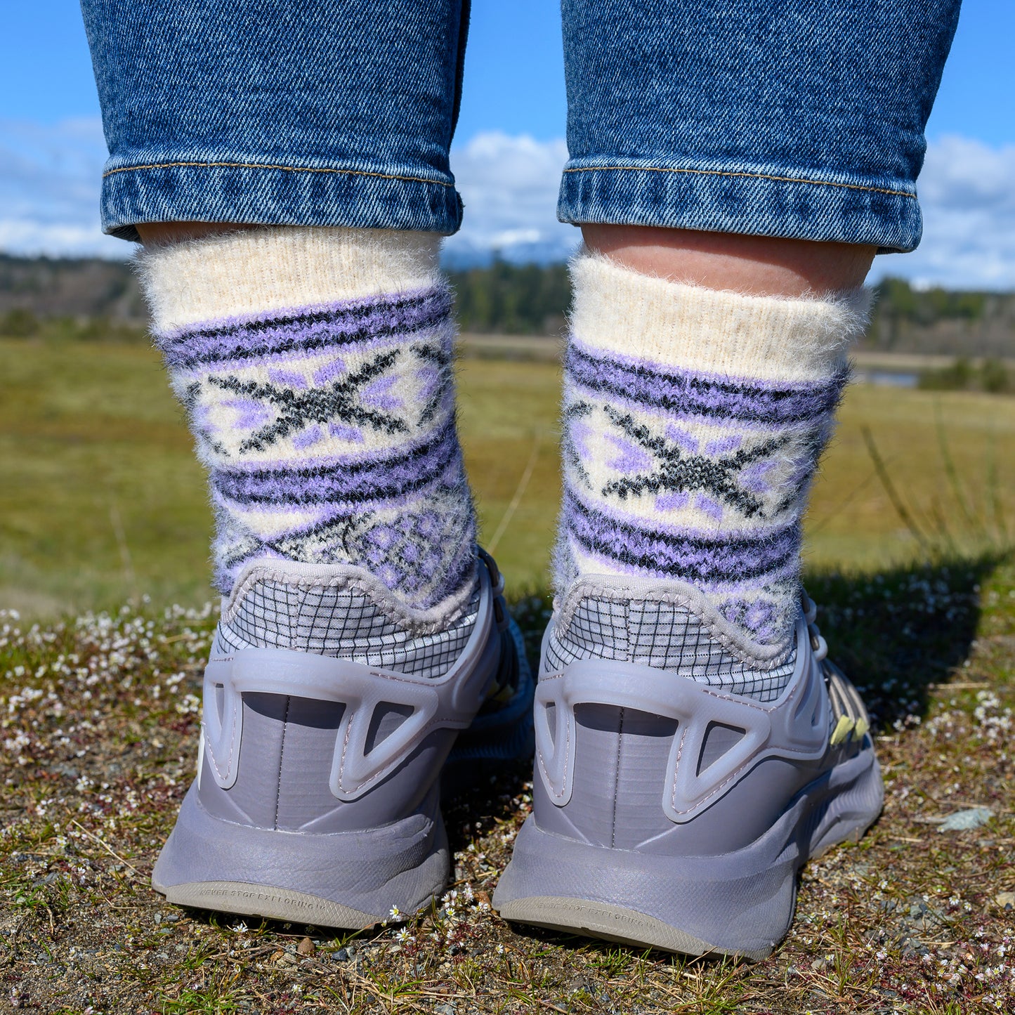 Malta Lavender - Ultra Soft Crew Socks | Wool & Bamboo