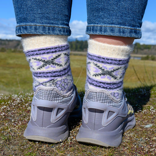 Malta Lavender - Ultra Soft Crew Socks | Wool & Bamboo
