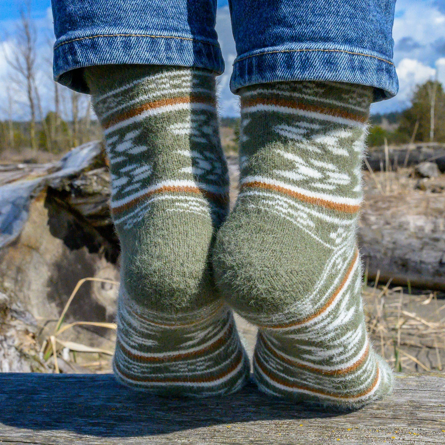 Melissa Forest Green - Ultra Soft Crew Socks | Wool & Bamboo