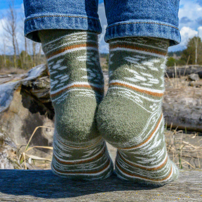Melissa Forest Green - Ultra Soft Crew Socks | Wool & Bamboo
