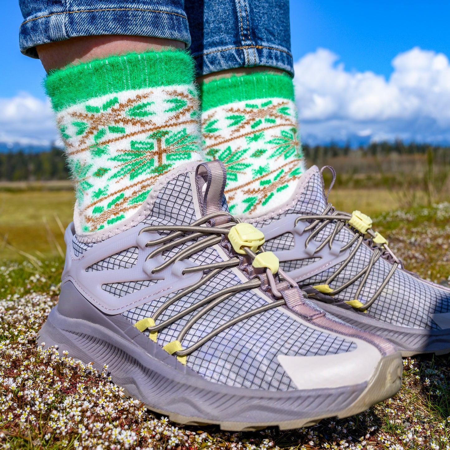 Nix Green - Ultra Soft Crew Socks | Wool & Bamboo