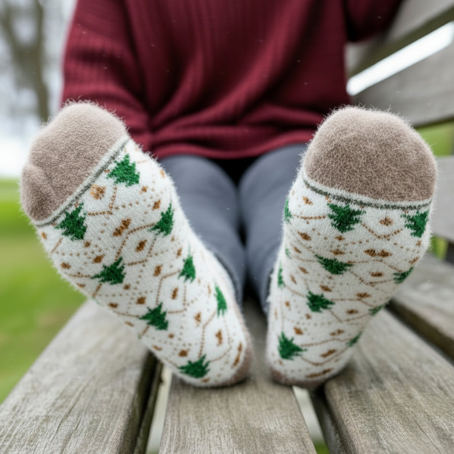 Angora Wool Socks – Ultra-Soft Nordic Knit (Pyrus)