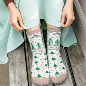 Angora Wool Socks – Ultra-Soft Nordic Knit (Pyrus)