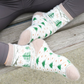 Angora Wool Socks – Ultra-Soft Nordic Knit (Pyrus)