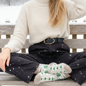 Angora Wool Socks – Ultra-Soft Nordic Knit (Pyrus)