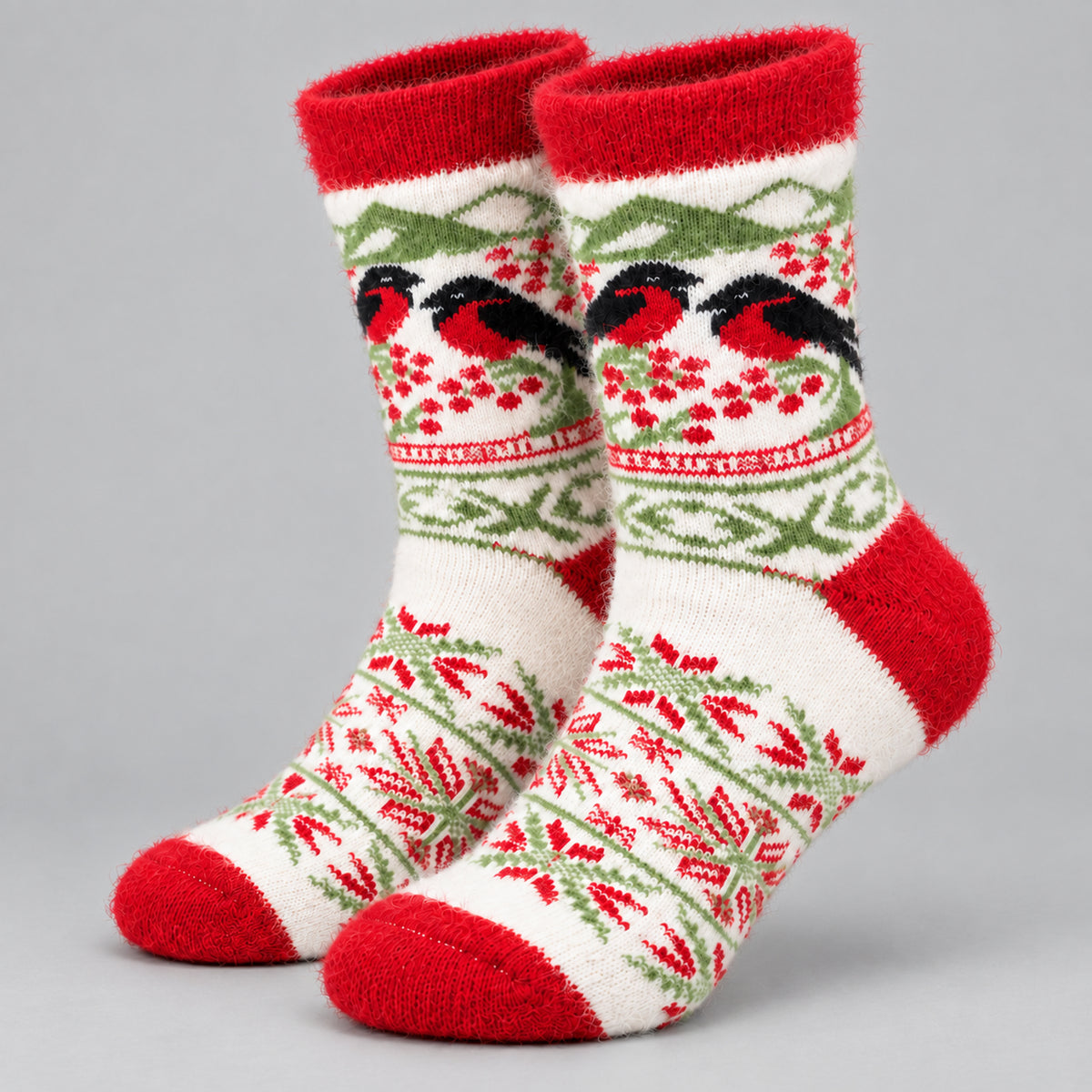 Ultra-Soft Angora Wool – Knit Design Socks (Robin)