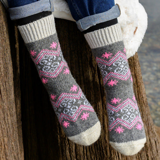 Rosa - Warm Dry-Foot Crew Socks | Pure Wool