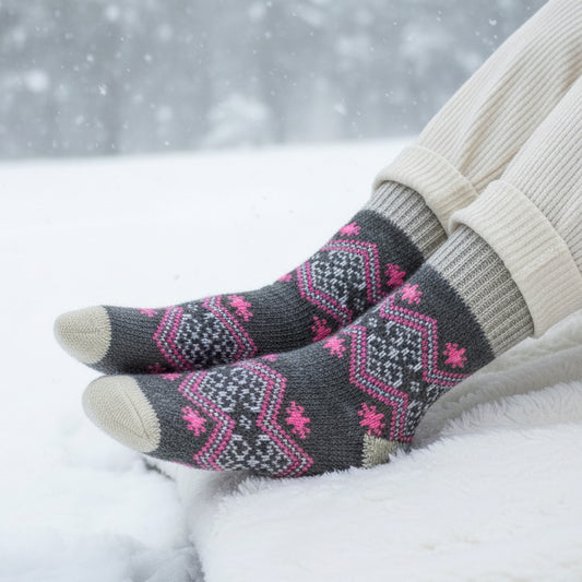 Rosa - Warm Dry-Foot Crew Socks | Pure Wool