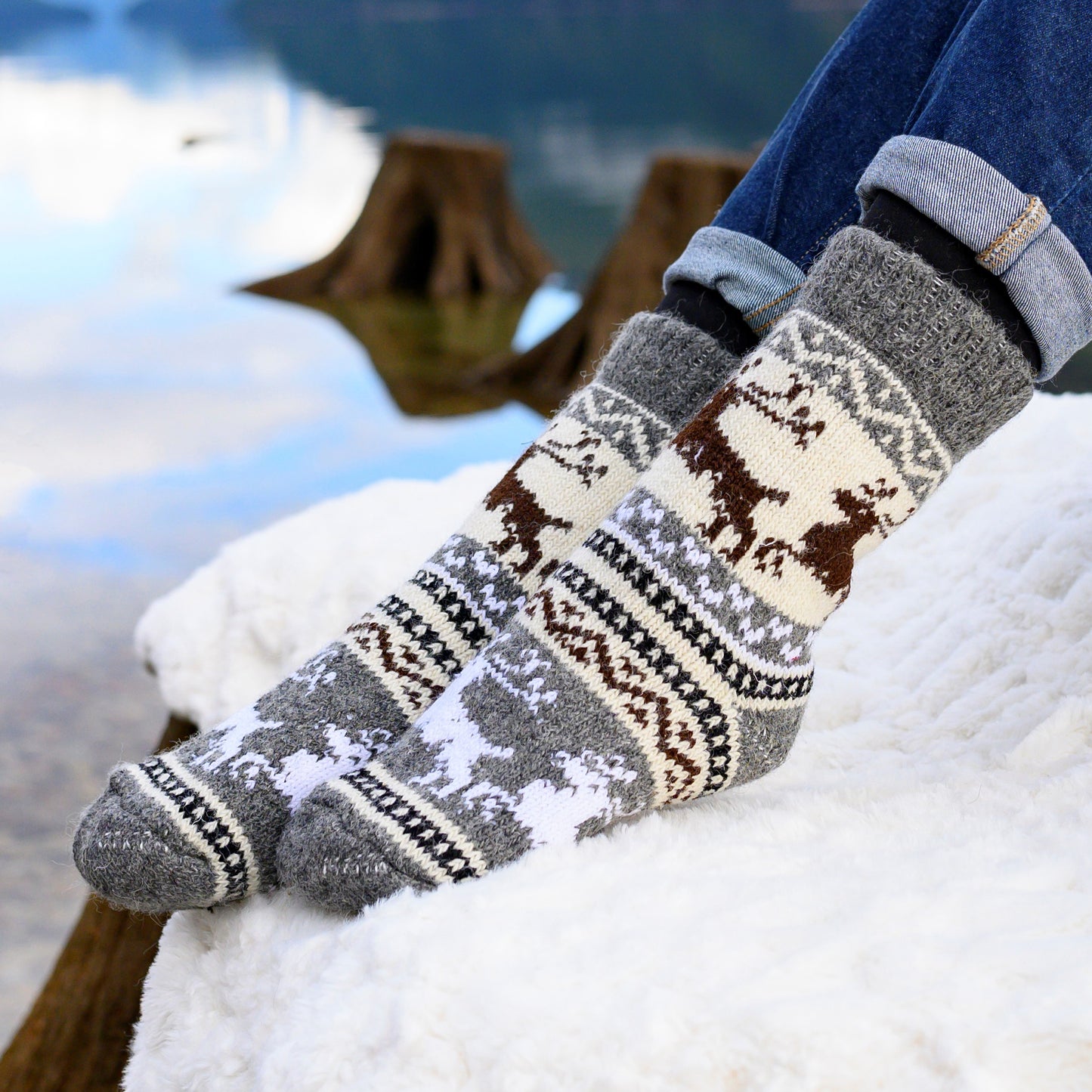 Viola - Warm Dry-Foot Crew Socks | Pure Wool